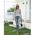 thumbnail image 5 of Zeagoo Tshirts For Women Thumb Hole Cotton Long Sleeve Shirts Tunic Blouses for Leggings, 5 of 7