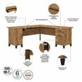 thumbnail image 6 of Somerset 72W L Desk with Hutch and Storage in Fresh Walnut - Engineered Wood, 6 of 7