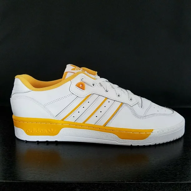Adi - das Rivalry Low Street Shoes White Yellow Gold Leather EE4656 Men's US 12.5 *