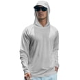 thumbnail image 5 of Men's Sun Protection Hoodie Shirt Long Sleeve UPF 50+ Sun Protection Shirt Uv Protection Swim Fishing Lightweight Hoodie with Hood Quick Dry T-Shirts Rash Guards@100, 5 of 5