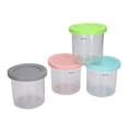 thumbnail image 4 of Pintas de helado transparentes reutilizables, recipiente para helado casero con tapas para NC299AMZ NC300s, 4 unidades, 4 colores, 4 of 14