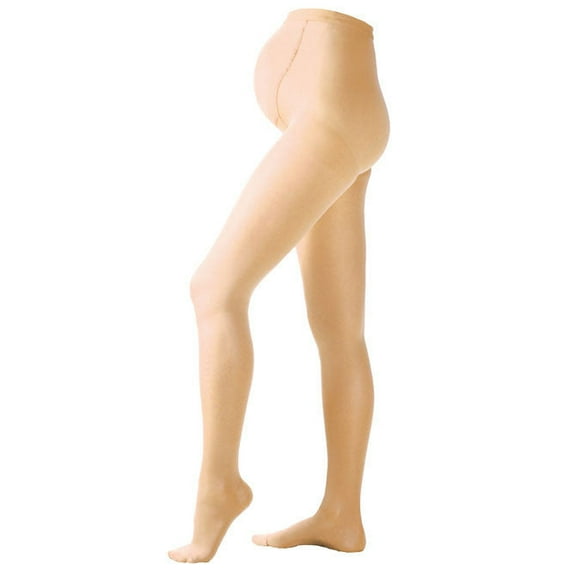 Ames Walker AW Style 206 Medical Support 20-30 mmHg Firm Compression Closed Toe Maternity Pantyhose Beige XLarge