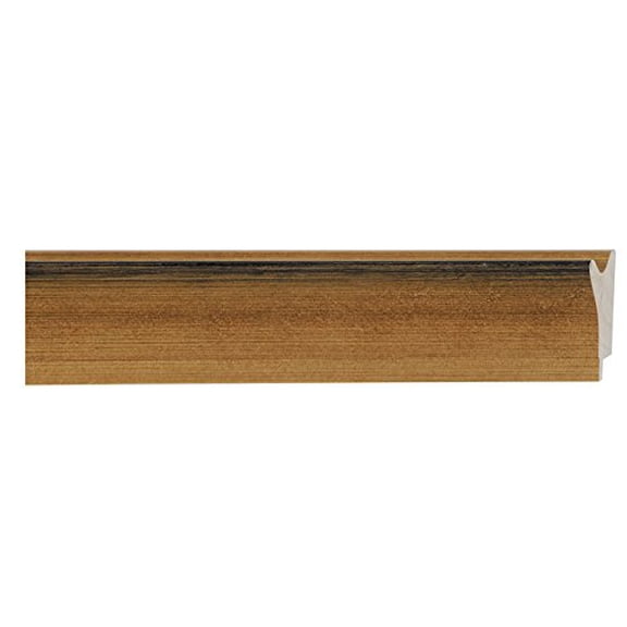 Picture Frame Moulding (Wood) 18Ft Bundle - Contemporary Gold Finish - 2.5" Width - 7/16" Rabbet