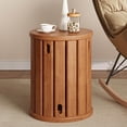 thumbnail image 2 of Stackable Stools Set of 4-in-1 Wooden Stool Side Table, Farmhouse Stackable Side Tables, Walnut Coffee Table with Stools Nesting End Table Set Mid Century Modern Nightstand, Round Small Square Black, 2 of 10
