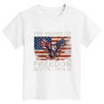 thumbnail image 3 of TOWED22 Girls 4th of July Collection American Flag Graphic Tees Patriotic Short Sleeve Tshirts Casual Tops(White,3-4 Y), 3 of 3