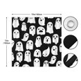 thumbnail image 4 of Cute Halloween Shower Curtain Spooky Funny Ghosts Icons Art Home Bathtubs Deocr Set Include Hooks 72"x72", 4 of 7