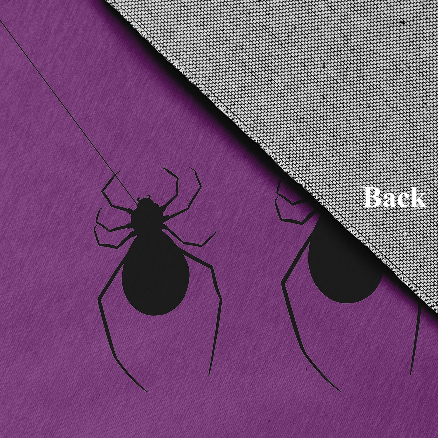 Simply Daisy Hanging Spiders Amethyst Halloween Chenille Area Rug, 2' x 3'