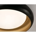 thumbnail image 4 of AFX Kayce 4.1 in. 1-Light Black/Gold LED Flush Mount, 4 of 4