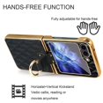 thumbnail image 2 of Frusde Compatible with Samsung Galaxy Z Flip 5 Leather Case with Ring  Kickstand Plating Z Flip 5 Case with Screen Protector-Purple, 2 of 8