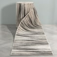 thumbnail image 1 of Well Woven Custom Size Runner - Choose Your Length - Sevvina Grey Zig-Zag Stripes Distressed 27 Inches Wide x 40 Feet Long Runner (27" x 40' Runner) Rug, 1 of 6