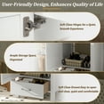 thumbnail image 5 of viswild 20" Bathroom Vanity with Ceramic Sink - Space Saving for Small Bathroom, Solid Wood Frame, Soft Close Drawers, Scratch Free Feet, Modern White Cabinet (Overflow Hole Included), 5 of 13