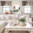thumbnail image 4 of Brown Kitchen Curtain Valances for Windows Farmhouse Short Curtains, Modern Abstract Art Oil Painting Ombre Rod Pocket Valance Curtain for Bedroom Cafe Living Room 42"x12", 4 of 8