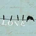 thumbnail image 2 of Pelletier, Alain 12x12 White Modern Wood Framed Museum Art Print Titled - Birds on a Wire Square - Love, 2 of 4