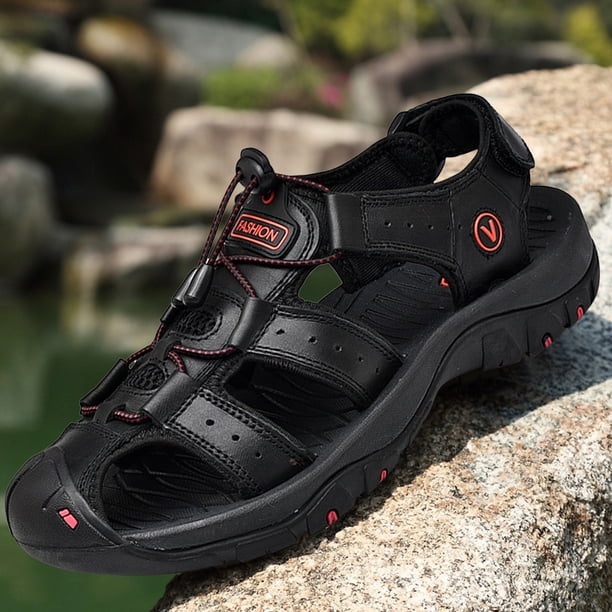 Zapatos Sandalias de verano de playa de hombre transpirables Suministros al aire libre para caminatas en el lago (Negro 44) Likrtyny Tenis De Mujer Tenis De Hombre