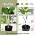 thumbnail image 6 of 6FT Artificial Fiddle Leaf Fig Tree, Real Touch Faux Green Plant with Black Plastic Pot for Indoor Decor, 6 of 18