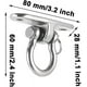 thumbnail image 2 of Gancho de techo resistente, ganchos giratorios para colgar de alta resistencia, soporte para hamaca de Yoga, gancho de techo montado en la pared, para hamaca, asiento de porche, 2 of 5