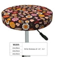 thumbnail image 4 of Fotbe 70s Groovy Hippie Retro Stool Covers Round,Waterproof Round Bar Stool Covers Bar Chair Covers Washable Stool Cushion Slipcover for 12-14 Inch Chair-14 inch, 4 of 7
