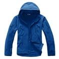 thumbnail image 7 of TACVASEN Mens Quick Dry Jacket Warm Winter Hoodie Soft Shell hooks and loops Coat Blue S, 7 of 7