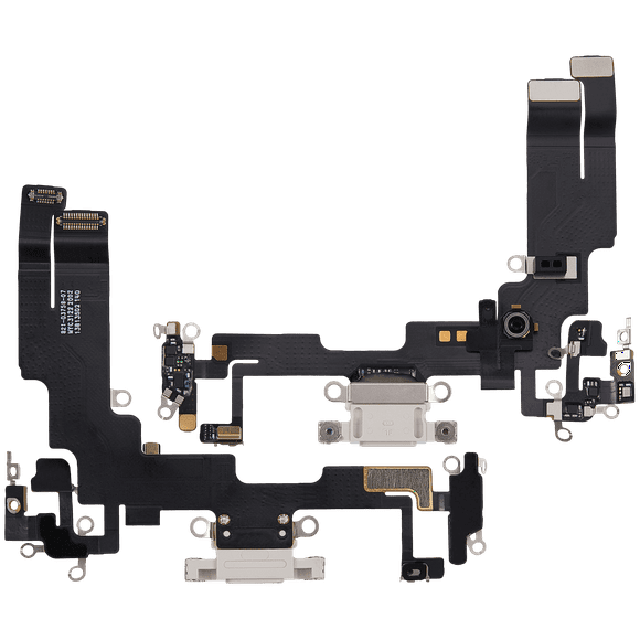 Replacement Charging Port Flex Cable Compatible With iPhone 14 (Used OEM Pull) (Starlight)
