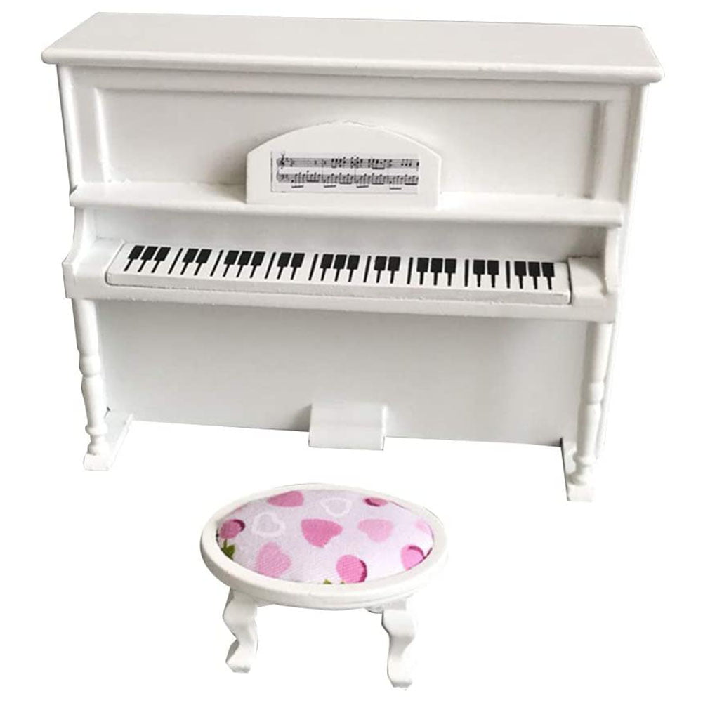 Details about   Miniature Wooden Upright WHITE Piano Dollhouse Furniture Accessories Decor 