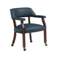 thumbnail image 5 of Comfort Pointe Cavett Navy Blue Faux Leather Caster Game Chair, 5 of 5