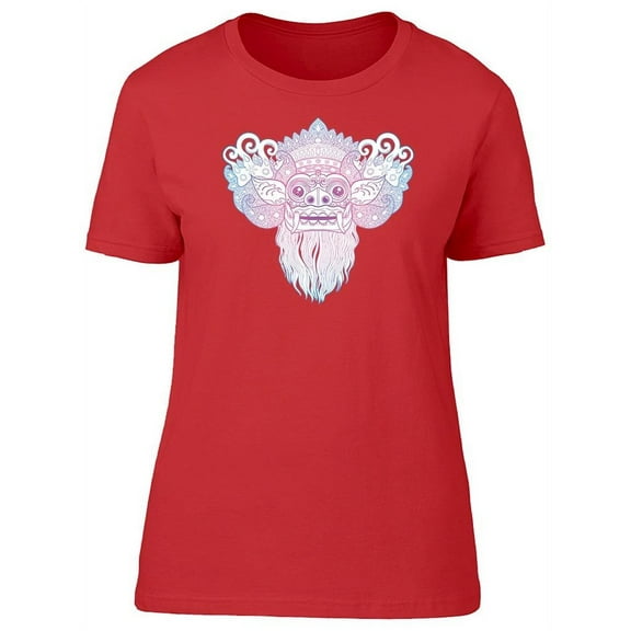 Colorful Design Of Balinese Mask T-Shirt Women -Image by Shutterstock, Female Large