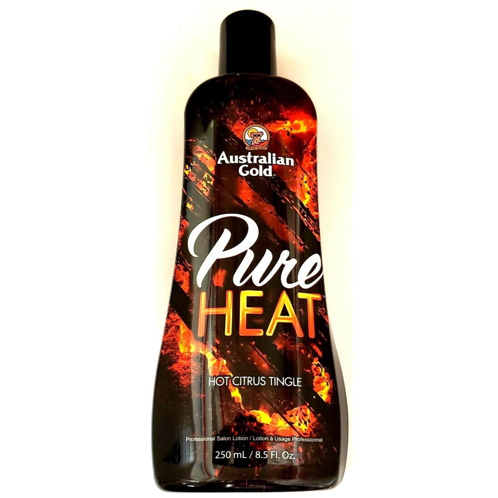 Australian Gold Pure Heat Hot Citrus Tingle Sizzle Tanning Bed Lotion
