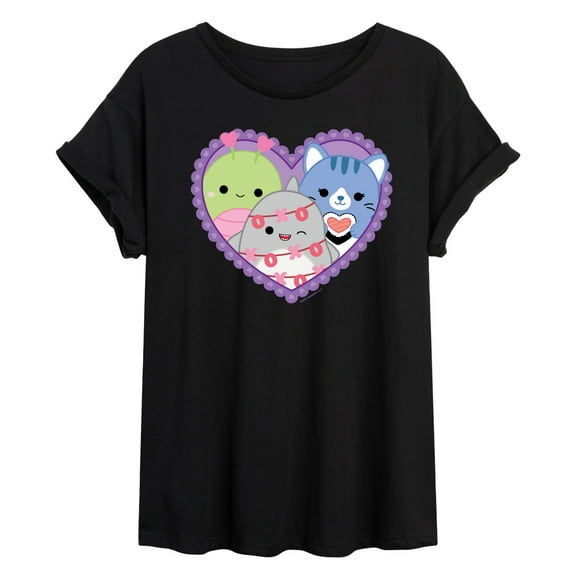 Squishmallows - Squish Heart - Womens Oversized Graphic T-Shirt