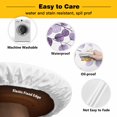 thumbnail image 3 of Elastic Fitted Round Tablecloth, Purple Eucalyptus Leaves Waterproof Stretch Table Cover for 45"-54" Tables, Watercolor Floral Leaf Plants Washable Outdoor Tablecloths for Patio, Picnic, Camping, 3 of 9