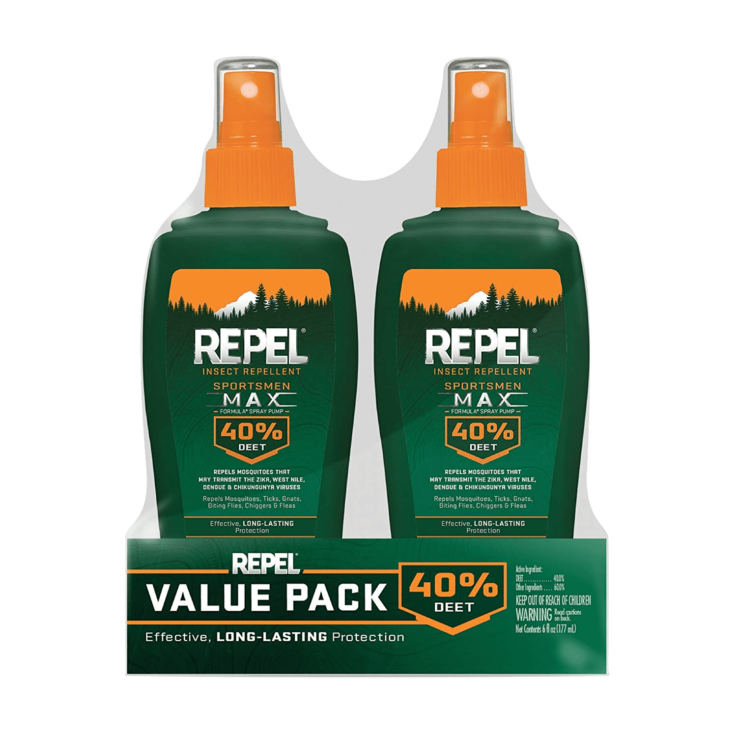 Repel Insect Repellent Sportsmen Max Formula Spray Pump 40 DEET, 27.5fl oz