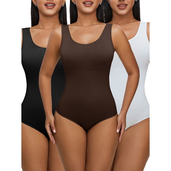 YouLoveIt Bodysuit for Women Tummy Control Shapewear Thong Body Shaper Tank Top Women Shapewear Bodysuit Seamless Backless Compression Tummy Control Slimming Body Suits Shaper