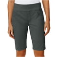 thumbnail image 2 of Cagogo Women Plus Size Bermuda Pants Elastic Waist with Pockets Casual Solid Capri Shorts Loose Fit Summer Lounge Travel Essentials, Gray 3XL, 2 of 8