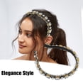 thumbnail image 3 of Unique Bargains 1 Pcs Faux Pearl Rhinestone Headband Bling Padded Hairband Sparkle for Women Silver Tone 0.59 Inch Wide, 3 of 7