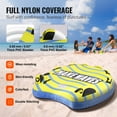 thumbnail image 3 of KFFKFF Inflatable Tube for Boating, Accommodates 1-3 Riders, 510 lbs Capacity Water Sport Tubes, Suitable for Boat Towing, Complete with Nylon Cover, EVA Grip Handles and Quick Inflation Valve, 3 of 9