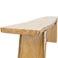 thumbnail image 2 of BALANBO Solid Wood Dining Bench Bedroom BenchesIn Footrest Stool Live Edge Wooden Bench for Entryway Dining Room Living Room Bedroom End of Bed  ( 4' Long,Rustic Elm Wood ), 2 of 4