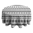 thumbnail image 4 of Black Geometric Striped Pattern Round Tablecloth 60"x60",Wrinkle Wipeable Table Cloth for Kitchen Dining Room Picnic Patio Party, 4 of 6