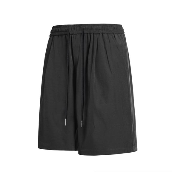 Men Pants Sawvnm Men's Casual Fashion Solid Color Elastic Waist Pocket Outdoor Sports Shorts Pants