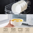 thumbnail image 4 of 35 Oz Soup  White Porcelain Set Of 4 Deep Bowl For Kitchen Large Ceramic Cereal Salad Ramen And Fruit Dishwasher &wave Safe Series Regular, 4 of 7