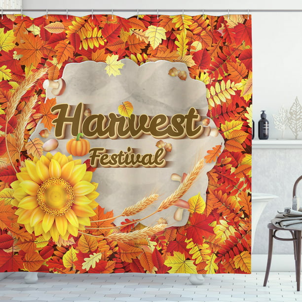 Harvest Shower Curtain, Harvest Gold Shower Curtain