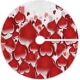 thumbnail image 1 of FMSHPON Valentine's Day Hearts Xmas Christmas Tree Skirt Stand Mat for Holiday Party Decoration Indoor Outdoor 48 inches, 1 of 6