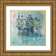 thumbnail image 1 of West, Ronald 20x20 Gold Ornate Wood Framed with Double Matting Museum Art Print Titled - The Ballerina and Waiter, 1 of 4