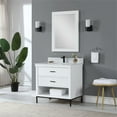 thumbnail image 4 of Kesia 36" Single Bathroom Vanity Set in White with Aosta White Composite Stone Countertop with Mirror, 4 of 8