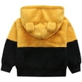 thumbnail image 4 of newwalpole Unisex Boys Girls Fleece Lined Sherpa Hoodie Kids Warm Winter Hoodies Pullover Hooded Sweatshirt Sweater Yellow for Size 3-4 Years, 4 of 7