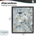thumbnail image 4 of Stupell Industries Shabby Chic Blue Bird in Magnolia Tree Black Floating Frame Canvas Art, 17 x 21, by Nan, 4 of 8