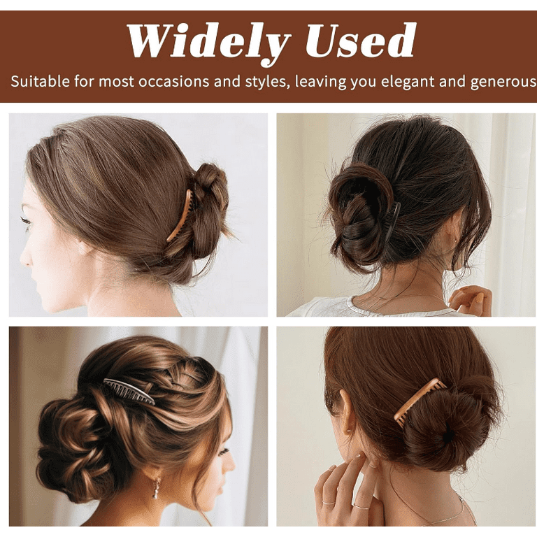 4 Pack Paris French Hair Side Comb, Small Tortoise Shell  display picture 2
