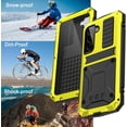 thumbnail image 3 of Compatible Samsung Galaxy S23 Plus 5G Case with Screen Protector & Strap,6ft Drop Tested Military Heavy Duty Protective Metal Case for Samsung S23+ Case Galaxy S23 Plus Phone Case Men Yellow, 3 of 14