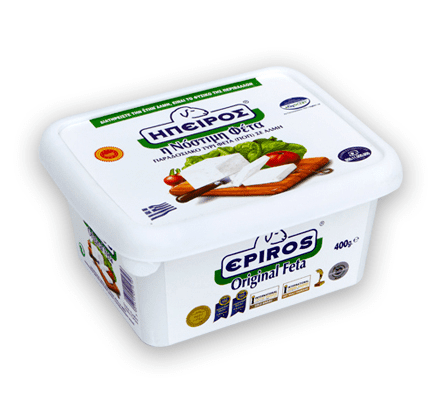 Epiros Original Feta Packed in Brine 14 oz by Epiros