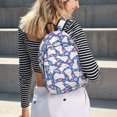 thumbnail image 2 of Easygd Cute White Rabbit Canvas Backpack: Stylish, Lightweight, and Versatile with Large Capacity and Adjustable Straps –, 2 of 7