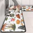 thumbnail image 2 of Kitchen Rugs Sets Of 2,Brown Mushroom Bug White Pattern Anti Fatigue Kitchen Mat Rugs Non Slip Washable,Decorative Kitchen Floor Mats for Kitchen,Sink,Laundry,17"x47"+17"x47", 2 of 5