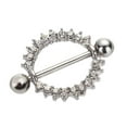 thumbnail image 1 of pitrice Rhinestone Crystal Body Nipple Barbell Piercing Rings Nipple Ring Barbell Body Piercing Jewelry Nipple Ring, 1 of 8